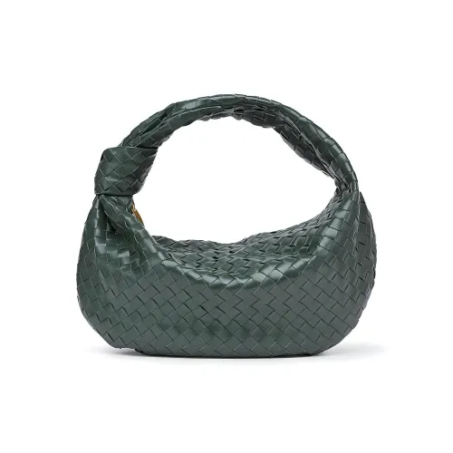 Bottega Veneta Sheepskin Portable Crossbody Bag Shoulder Bag Women's Dark Green Bottega Veneta Sheepskin Портативная сумка через плечо плечевая сумка женская темно-зеленая