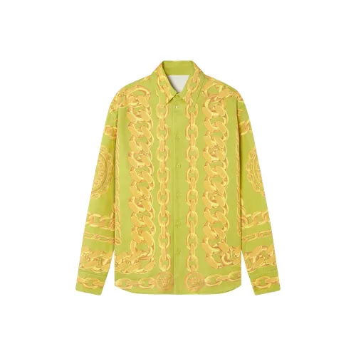 VERSACE SS25 Рубашка Мужская Светло-Зеленая
