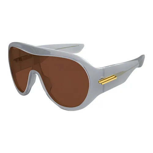 Bottega Veneta Ацетат Нерегулярная форма Солнцезащитные очки Унисекс Яркий Transparent Light Серый