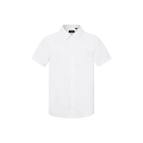 RARE Короткий рукав рубашка мужская белая