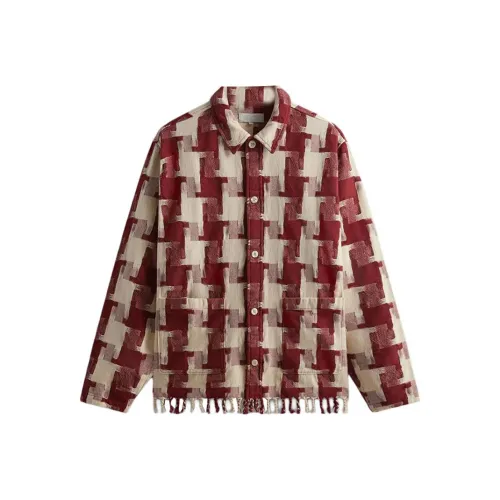 KITH SS24 Рубашка Унисекс Цвет Тяжелое Вино