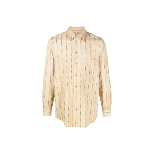 UMA WANG Бежевые Мужские Рубашки