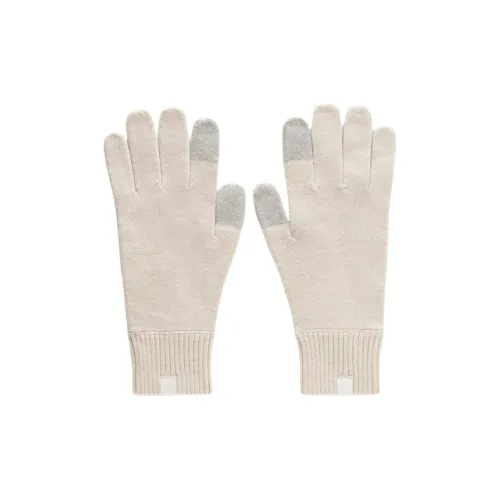 lululemon Вязаные перчатки из смешанной шерсти унисекс смешанный цвет костяной белый