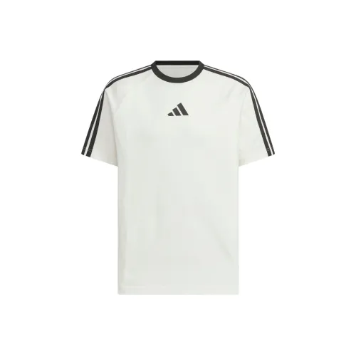 Adidas 3 Stripes Нефрит Белый Мужская T-Рубашка
