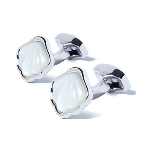 WILLIAM MILTON Латунь, Мать Жемчужная, Запонки, Жемчужно-белый, Мужской