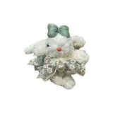 Зеленый цветочный жемчужный кролик