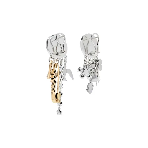 MARC JACOBS Серьги с покрытием из латунь стеклянный камень унисекс серебро