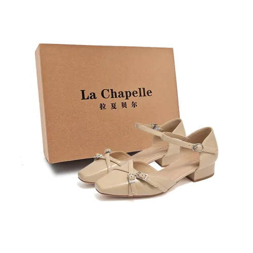 La Chapelle Минималистский стиль Винтаж Абрикос Кремовый Мода Элегантность Удобный Мягкий Подошва Высокий каблук