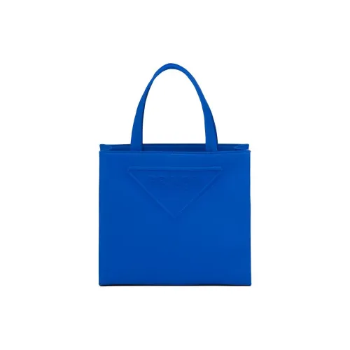 PRADA Twill Tote Bag Shoulder Bag Women's Light Blue