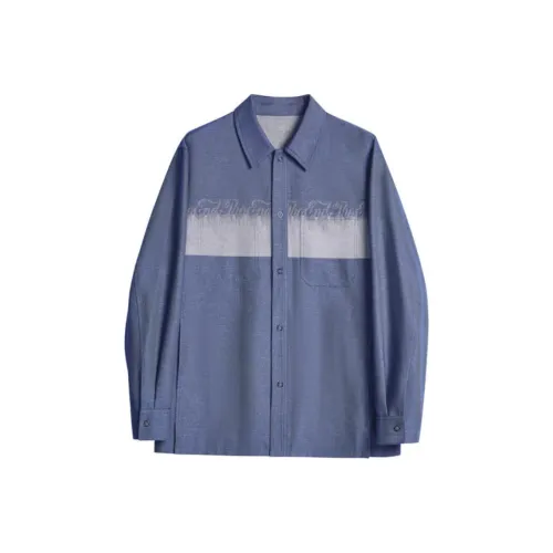 K BOXING Рубашка Мужская Военная Стиль ACADEMY Синий