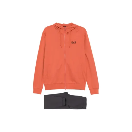 EMPORIO ARMANI EA7 SS25 Толстовка Мужской Оранжевый