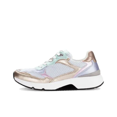 Gabor Rollingsoft Low Топ Повседневная обувь Женская Белая Золотая