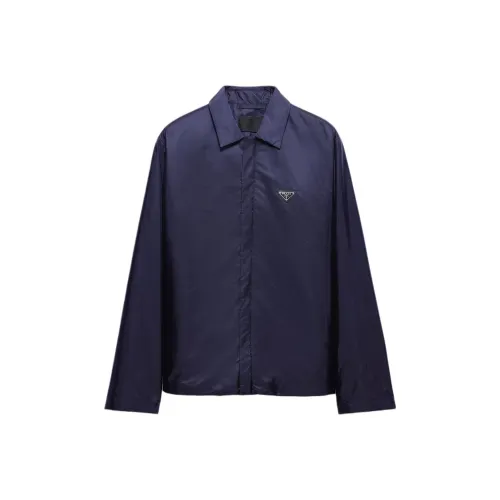 PRADA Мужские Синие Рубашки