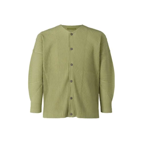 Homme Plissé Issey Miyake Зеленый Мужской Рубашки