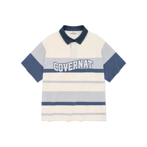 COVERNAT SS24 Поло Мужское Светло-Синий
