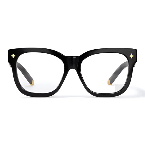 LOUIS VUITTON Ацетат Квадратные Оправы для Очков Женские Черные