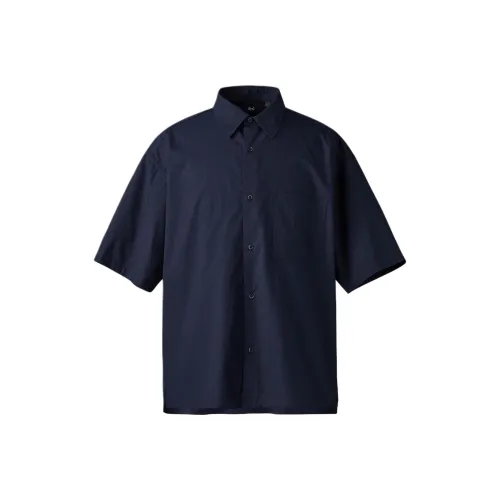 UNIQLO x Clare Waight Keller C Collection SS25 Рубашка Унисекс Морской Синий