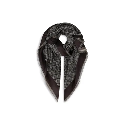 GUCCI Хлопок Шерсть Шелк Вязаные шарфы Женские Коричневый