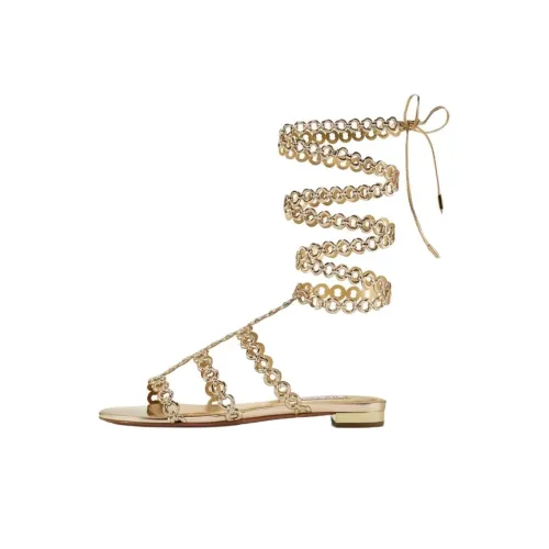 AQUAZZURA Infinity Цепочка Gladiator Римские Сандалии Женские Золотые