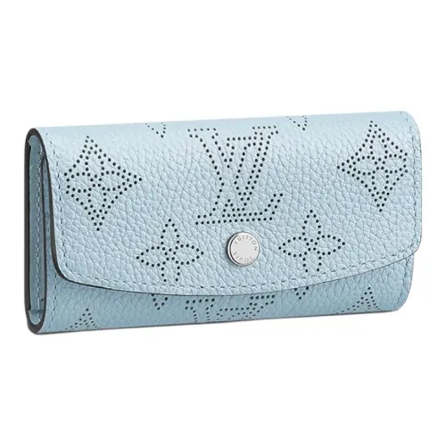 LOUIS VUITTON Кошелек из коровьей кожи Key Pouch Женские Синий