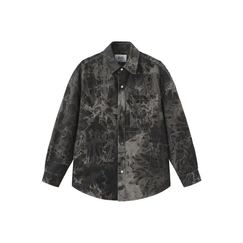 ZUO Темно-серый Мужские Рубашки