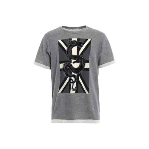 BALMAIN Серый Мужской T-Рубашки
