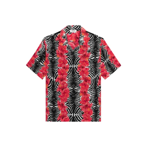 Celine Черный Красный Мужская Рубашка