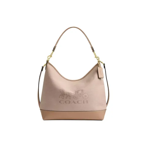 COACH Лорел Холст и Кожа Сумка через плечо Большая Женская Хаки