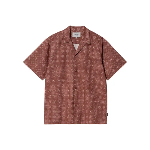 Carhartt WIP Red Men's Shirts Кархарт WIP Красные Мужские Рубашки