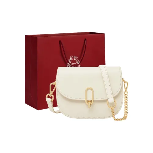 Old Man's Head Коровья кожа Одно плечо Сумка Ручная Сумка через плечо Стандартная Женская Кремово-белая Рыцарский черный