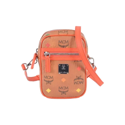 MCM Klassik Visetos Покрытый холст Маленькая квадратная сумка чехол для телефона сумка через плечо Мини Унисекс