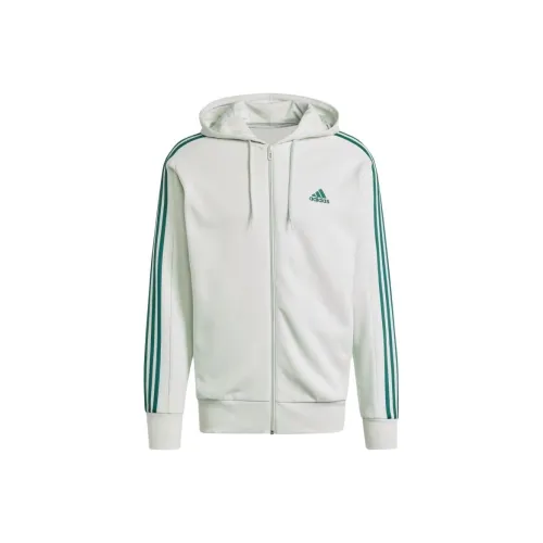 Adidas Essential FRENCH TERRY 3 STRIPES Толстовка Мужской Linen Green