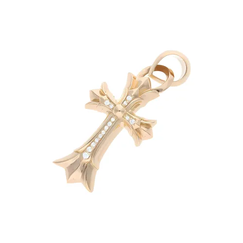 Chrome Hearts Diamond Pendant Unisex Gold Chrome Hearts Диамантовый кулон Унисекс Золото