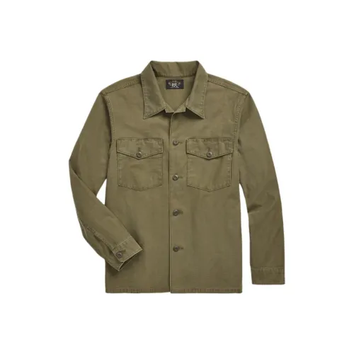 Double RL Зеленые Мужские Рубашки