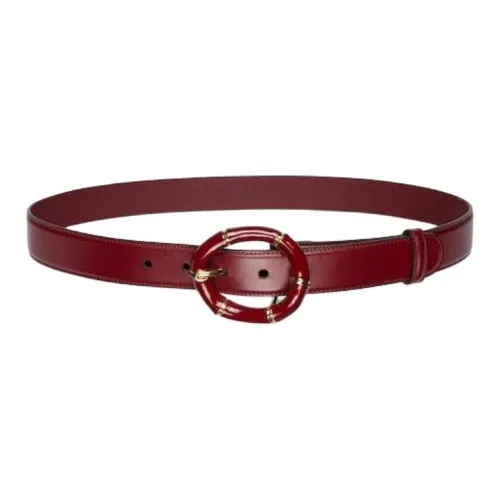 GUCCI Кожаные ремни Женские Красный Ширина 3 см