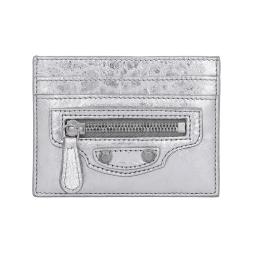 Balenciaga Le City Кожа Держатель для карт Женская Серебряный