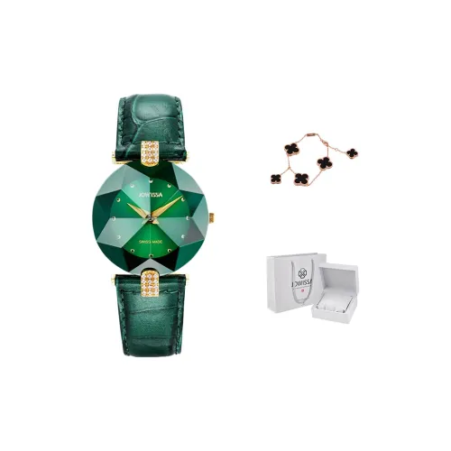 JOWISSA Кварцевый механизм женские часы 29 мм зеленый циферблат корпус из нержавеющей стали ремень из натуральной кожи