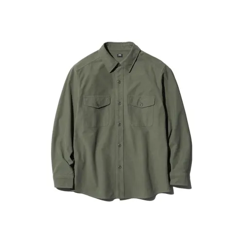 UNIQLO Оливковые Унисекс Рубашки