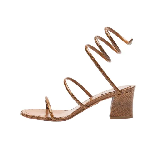 RENE CAOVILLA Cleo One Strap Sandals 5cm Women's Brown