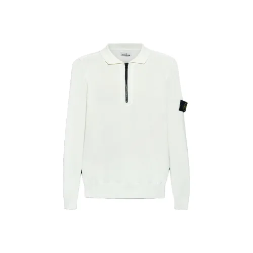 STONE ISLAND Мужская поло кремового цвета