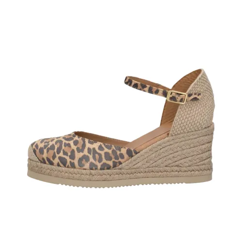 Unisa Art. CACERES Клин-каблук высокий каблук 7 см женский леопардовый принт