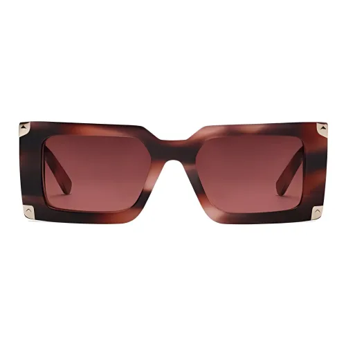 MCM Ацетатный ромб металлический квадрат солнцезащитные очки унисекс красный серый