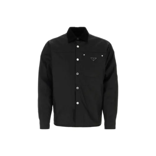 PRADA Мужские Черные Рубашки