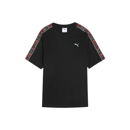 PUMA FloralRELAXED SS25 T Рубашка Мужская Черная 01