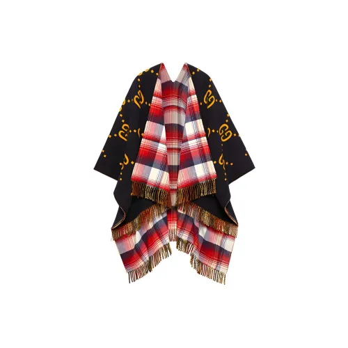 GUCCI Шерсть Шали Черный Унисекс