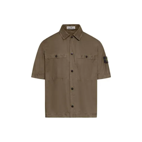 Stone Island Коричневые Мужские Рубашки
