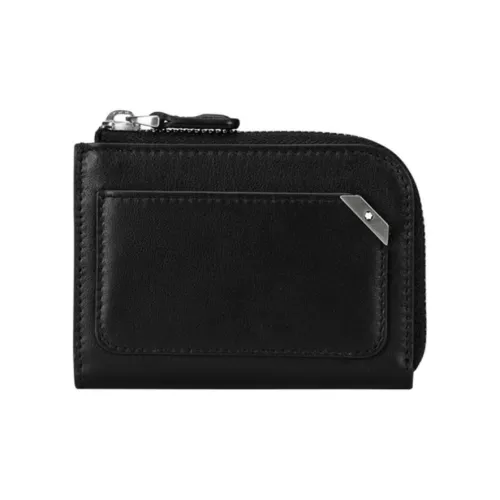 MONTBLANC Meisterstuck Кожа Держатель для визиток Монета Кошелек Мужской Черный
