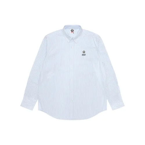 AAPE Синий BLA Мужские Рубашки