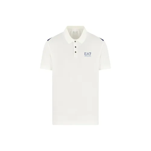 EMPORIO ARMANI EA7 Поло Мужское Молочно-белое