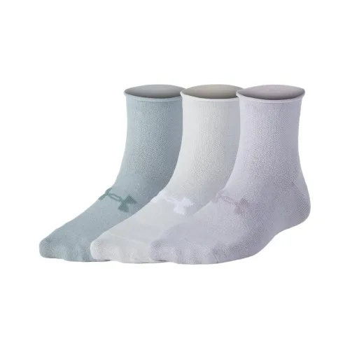 Низкие носки Under Armour женские 3 упаковки зеленый бежевый фиолетовый 289